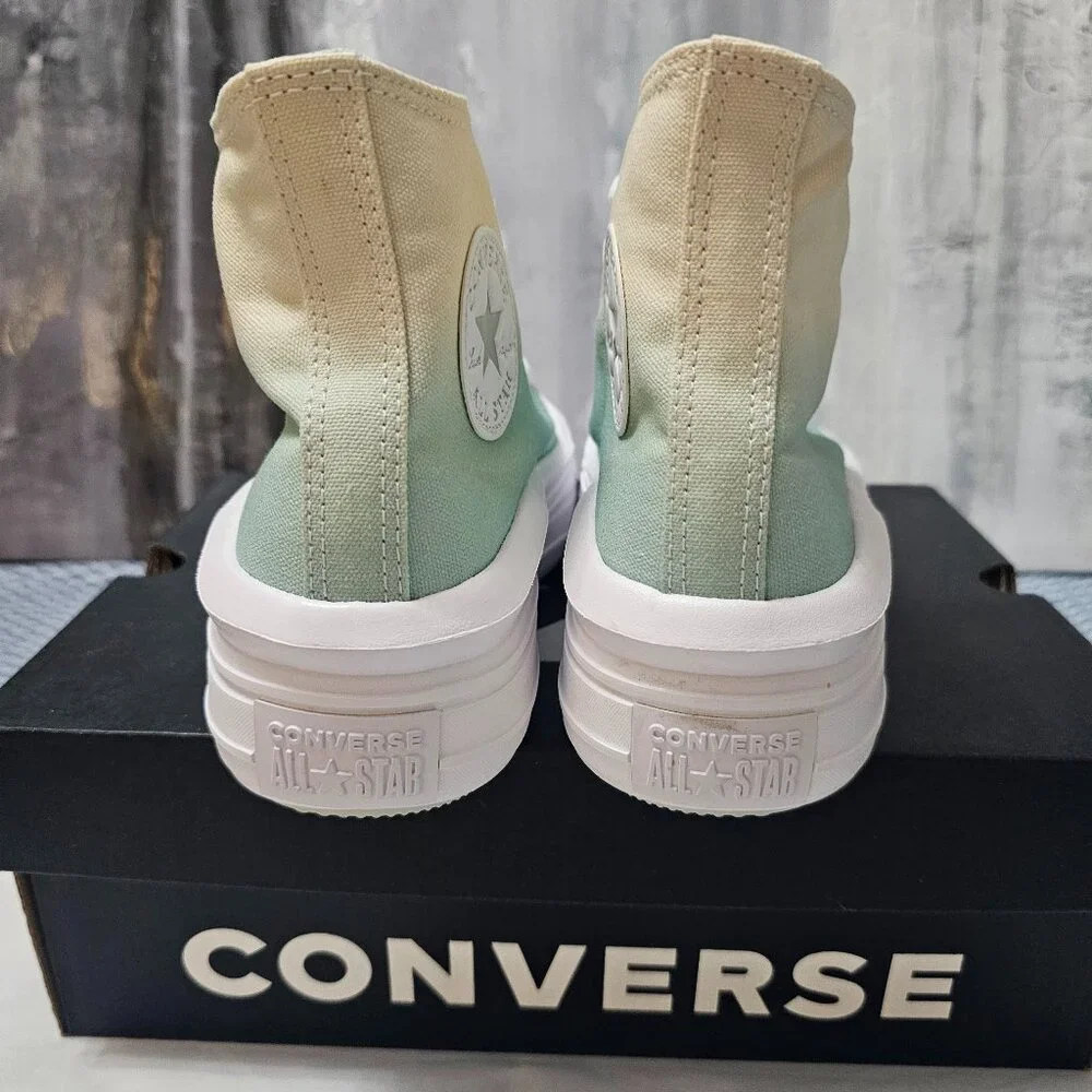 NEW Converse Chuck Taylor Hi Sneakers Ombre Green Platform - Women's Size 6.5 - Picture 6 of 7